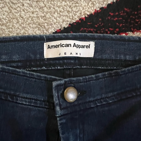 American Apparel High Waist The Easy Jean in Dark Wash Size Medium - Picture 6 of 11